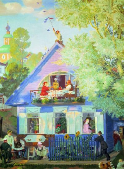 Boris Kustodiev Blue House Germany oil painting art